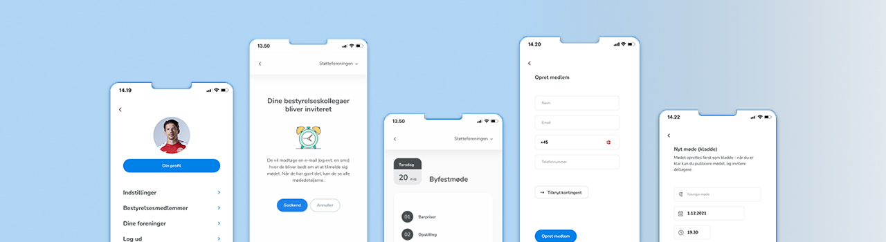 Foreningsoverblik i app